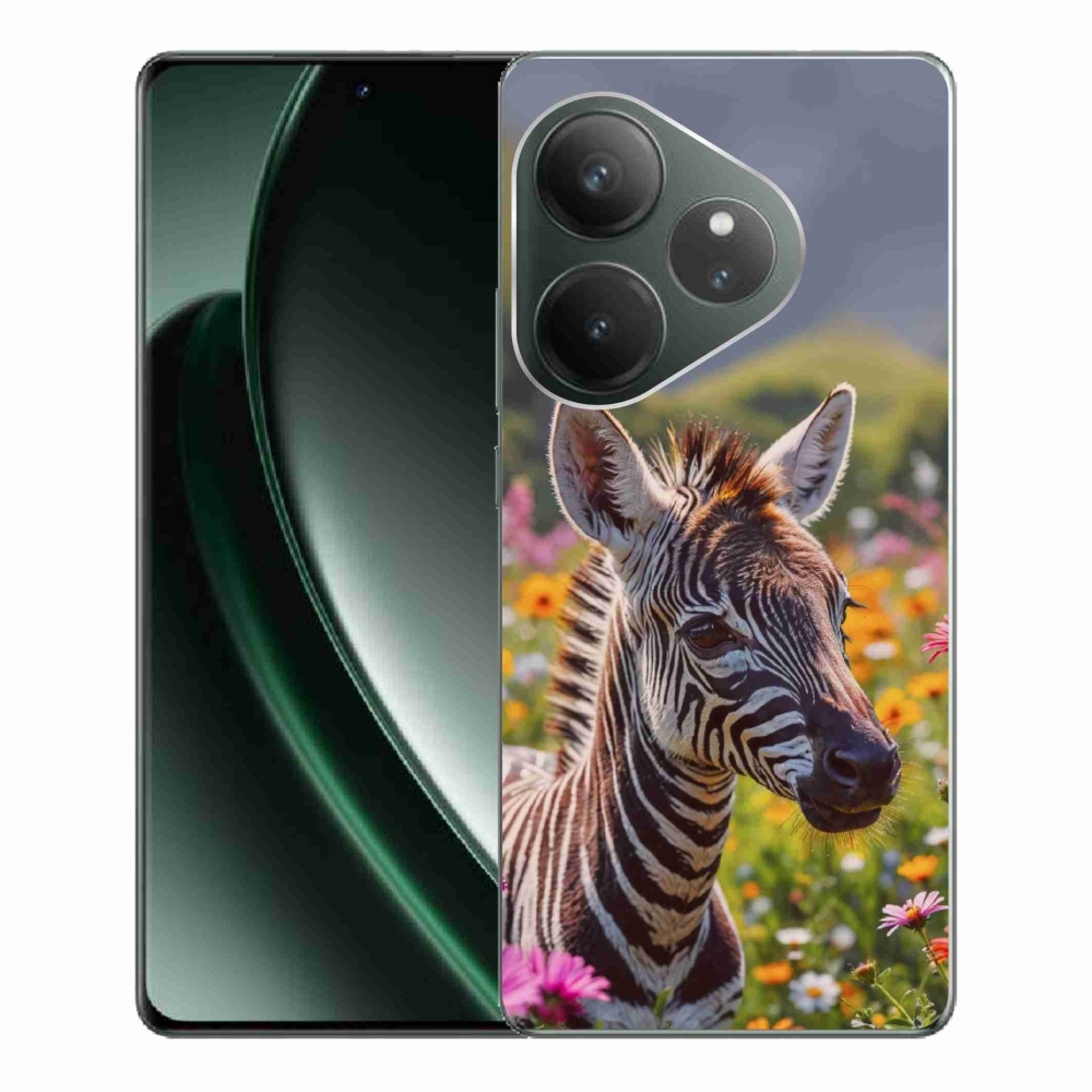 Gélový kryt mmCase na Realme GT 6 5G/GT 6T 5G - zebra na lúke
