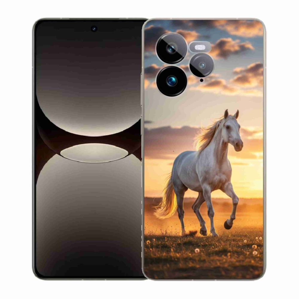 Gélový kryt mmCase na Realme GT 7 Pro 5G - bežiaci biely kôň 2