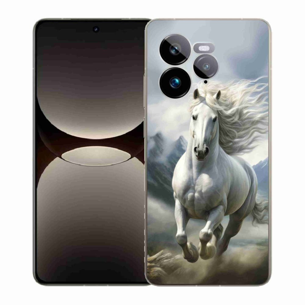 Gélový kryt mmCase na Realme GT 7 Pro 5G - bežiaci biely kôň 3