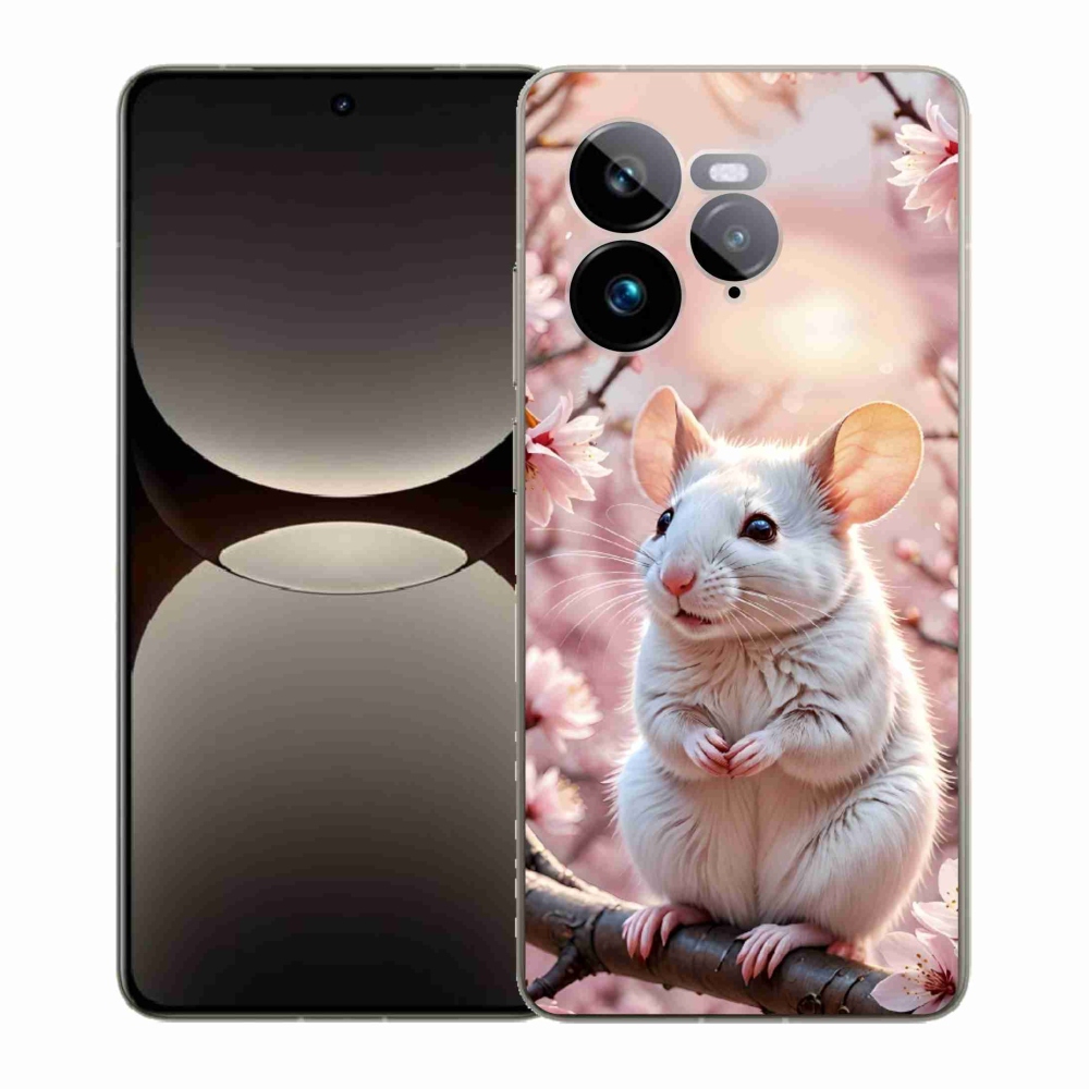 Gélový kryt mmCase na Realme GT 7 Pro 5G - biela myš na vetve