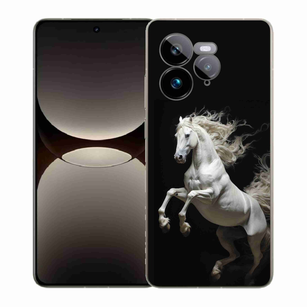 Gélový kryt mmCase na Realme GT 7 Pro 5G - biely kôň 4
