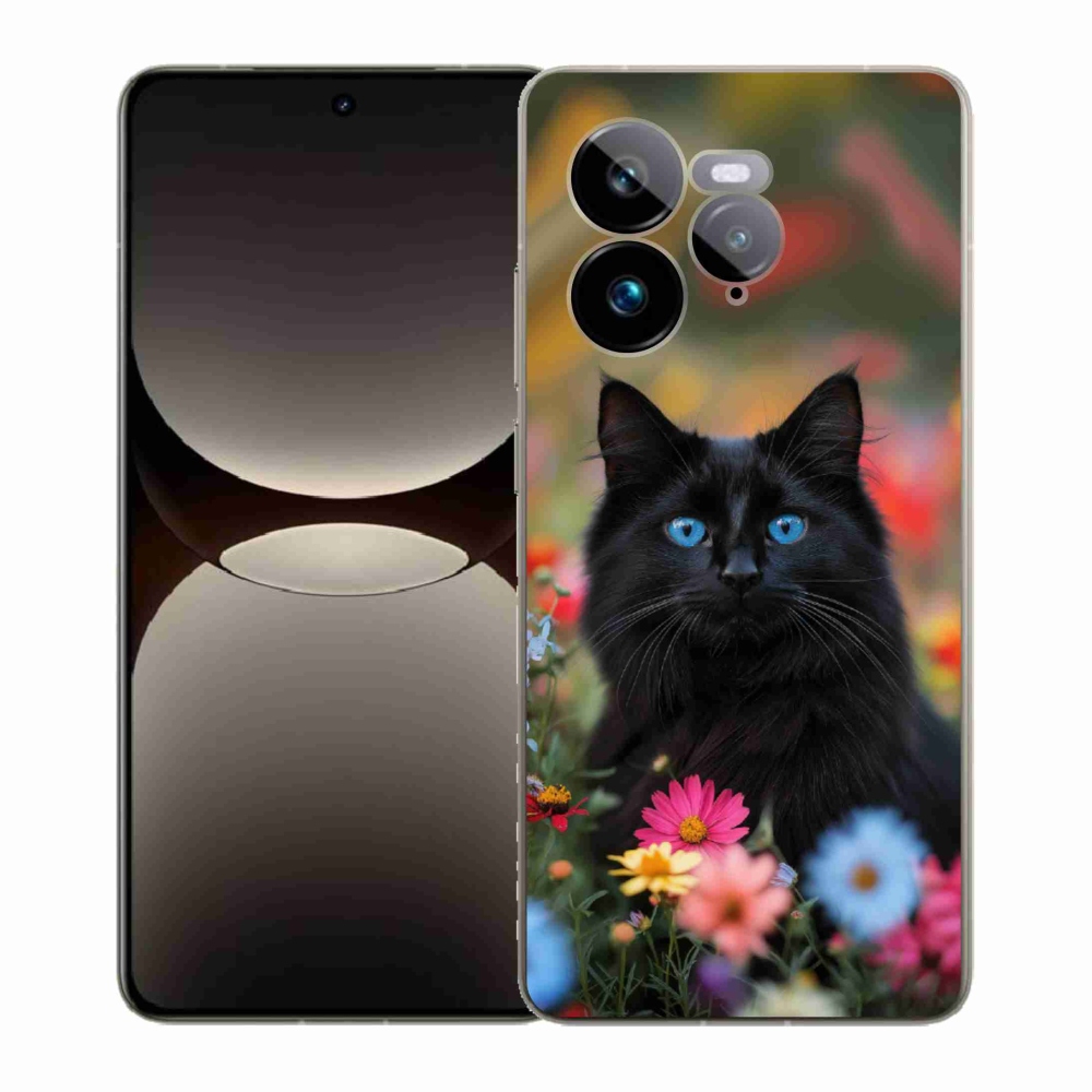 Gélový kryt mmCase na Realme GT 7 Pro 5G - čierne mačiatko 4