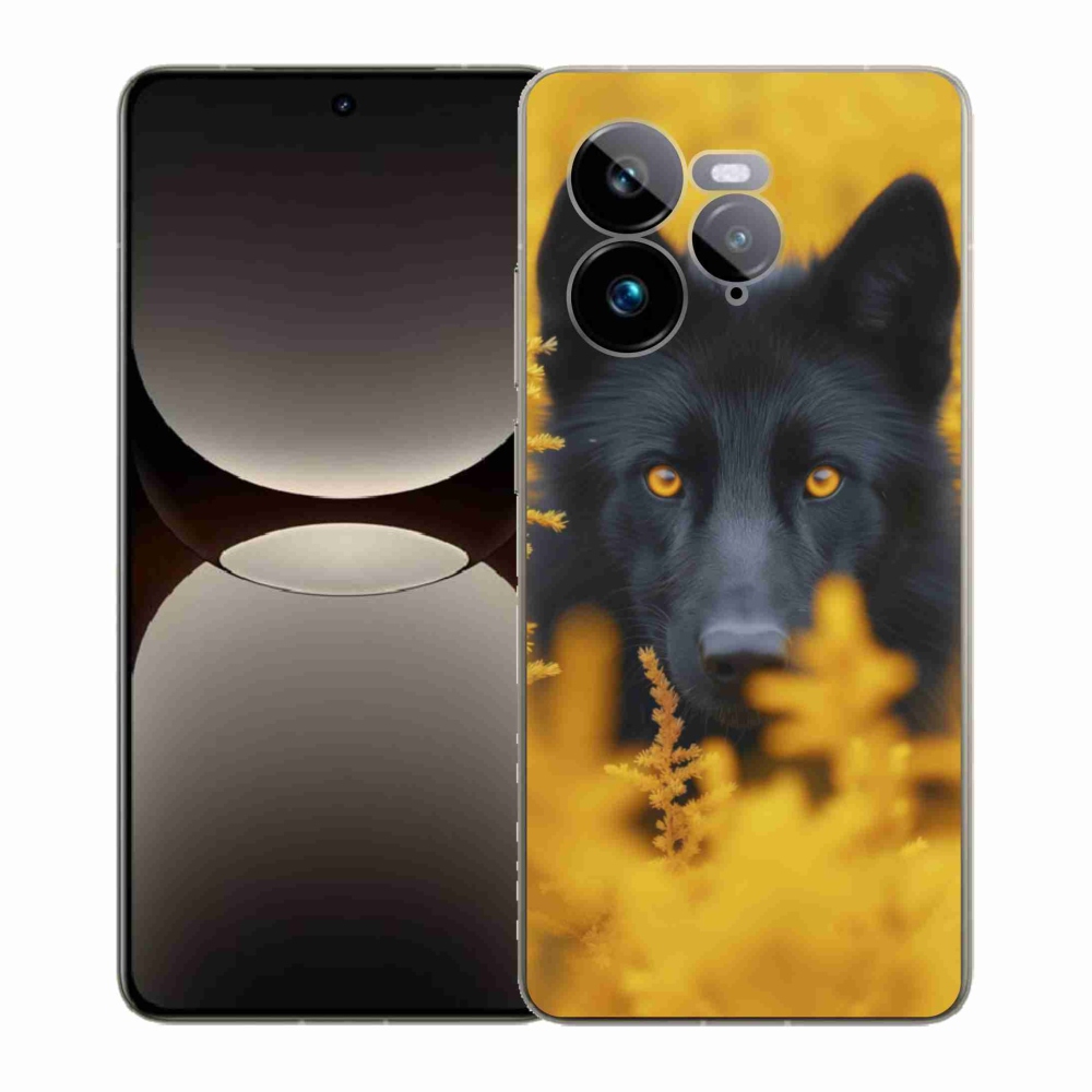 Gélový kryt mmCase na Realme GT 7 Pro 5G - čierny vlk 2