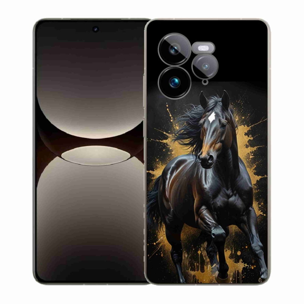 Gélový kryt mmCase na Realme GT 7 Pro 5G - elegantný čierny žrebec