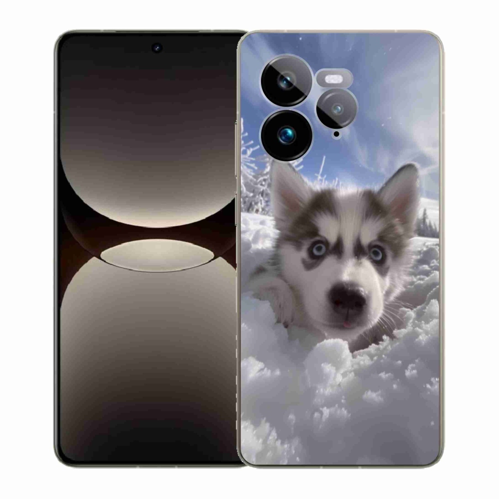 Gélový kryt mmCase na Realme GT 7 Pro 5G - husky v snehu
