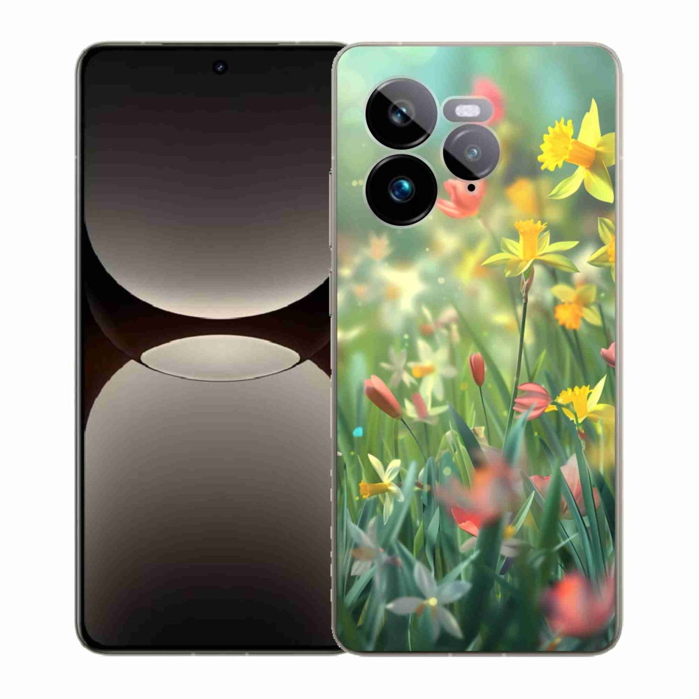 Gélový kryt mmCase na Realme GT 7 Pro 5G - jarné kvety