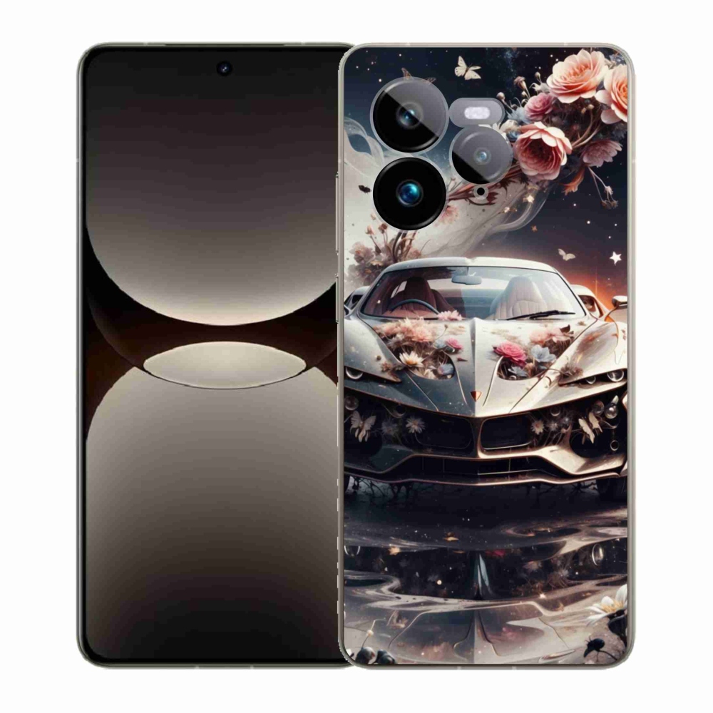Gélový kryt mmCase na Realme GT 7 Pro 5G - kvetinový športový automobil