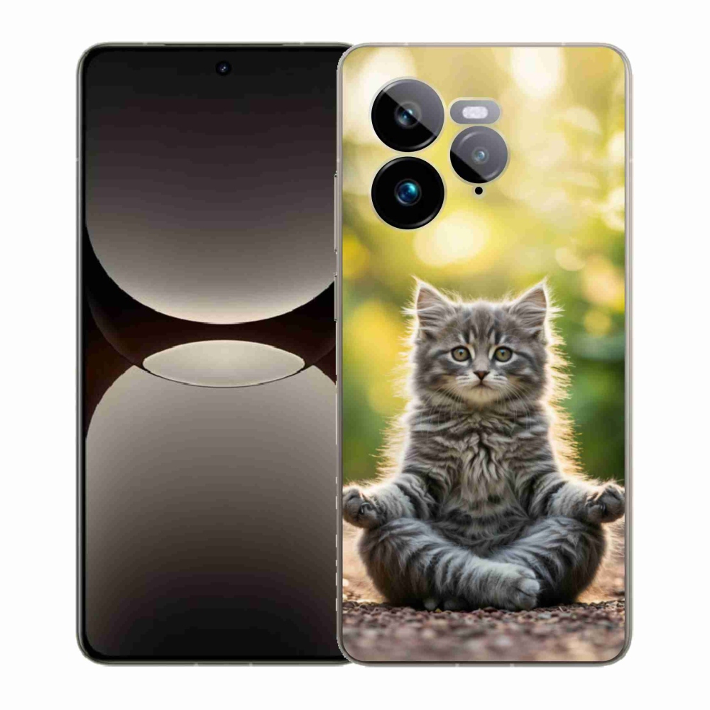 Gélový kryt mmCase na Realme GT 7 Pro 5G - meditujúce mačiatko