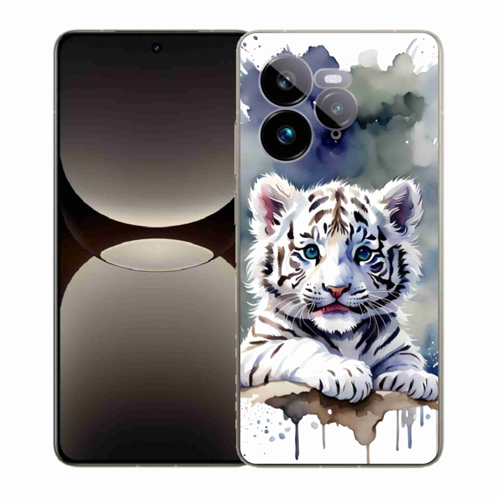 Gélový kryt mmCase na Realme GT 7 Pro 5G - mláďa bieleho tigra