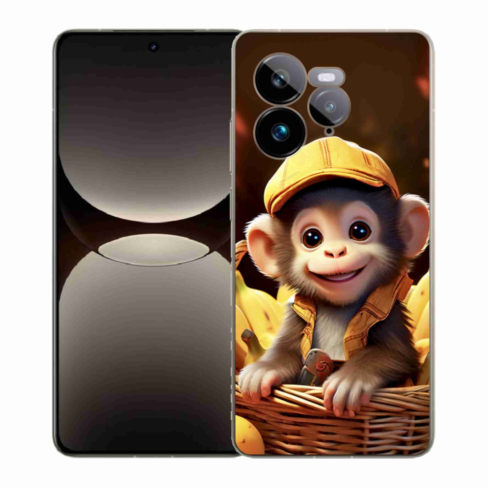 Gélový kryt mmCase na Realme GT 7 Pro 5G - opice v košíku