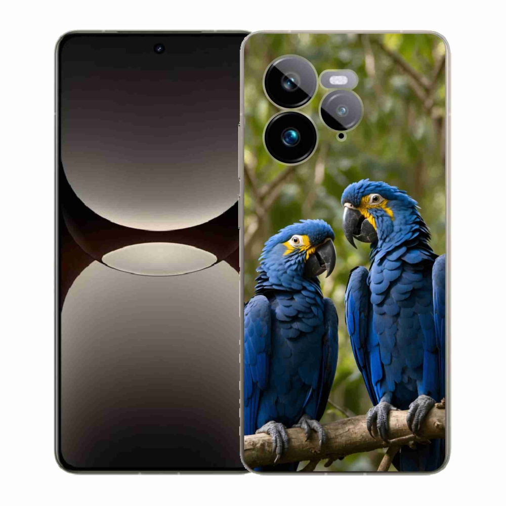 Gélový kryt mmCase na Realme GT 7 Pro 5G - papagájové duo