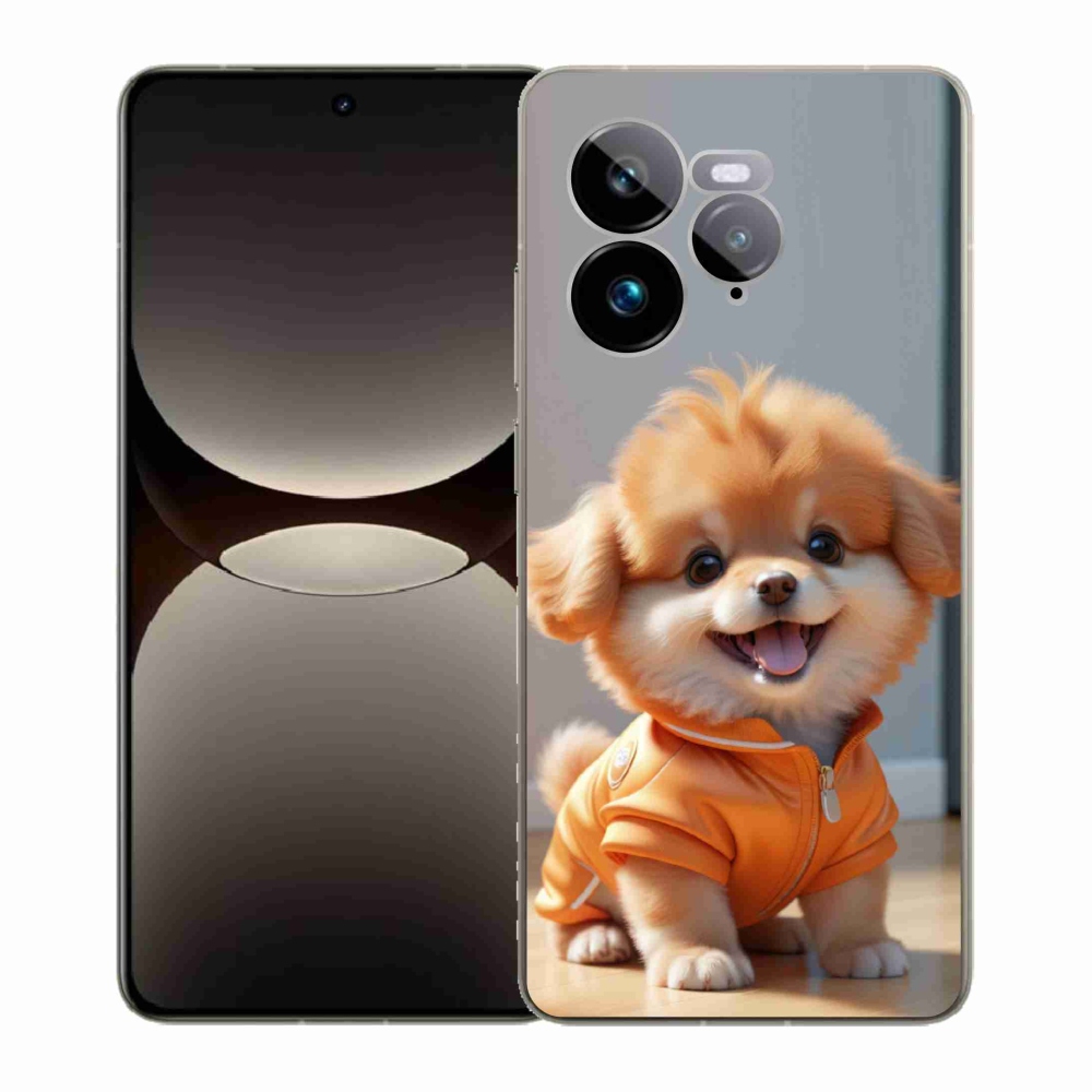 Gélový kryt mmCase na Realme GT 7 Pro 5G - roztomilý pomeranian v mikine