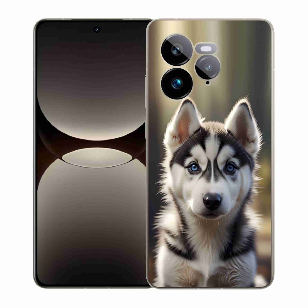 Gélový kryt mmCase na Realme GT 7 Pro 5G - roztomilý sibírsky husky