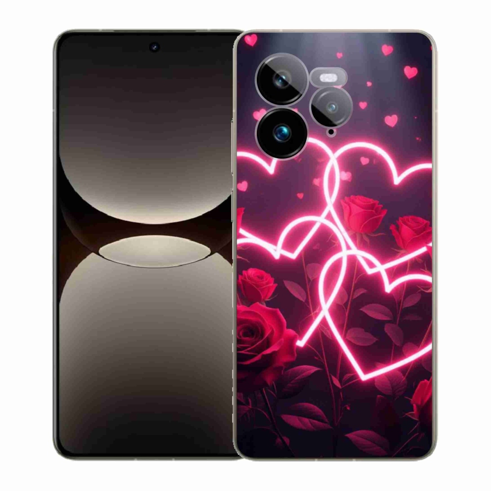 Gélový kryt mmCase na Realme GT 7 Pro 5G - srdce lásky