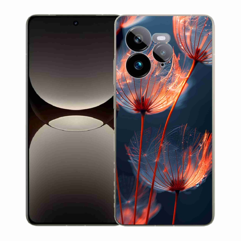 Gélový kryt mmCase na Realme GT 7 Pro 5G - svetielkujúce páperie