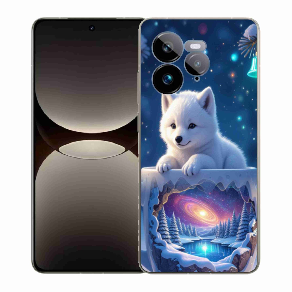 Gélový kryt mmCase na Realme GT 7 Pro 5G - vianočné šteňa