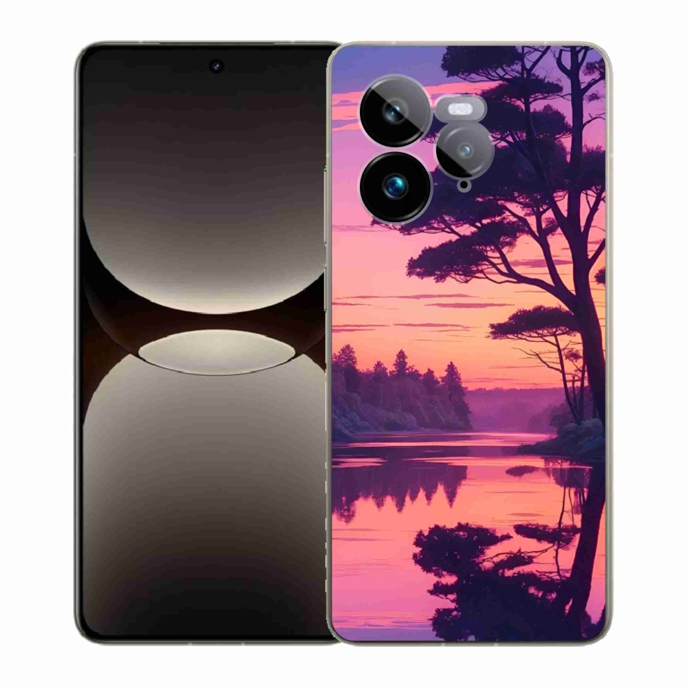 Gélový kryt mmCase na Realme GT 7 Pro 5G - západ slnka nad jazerom