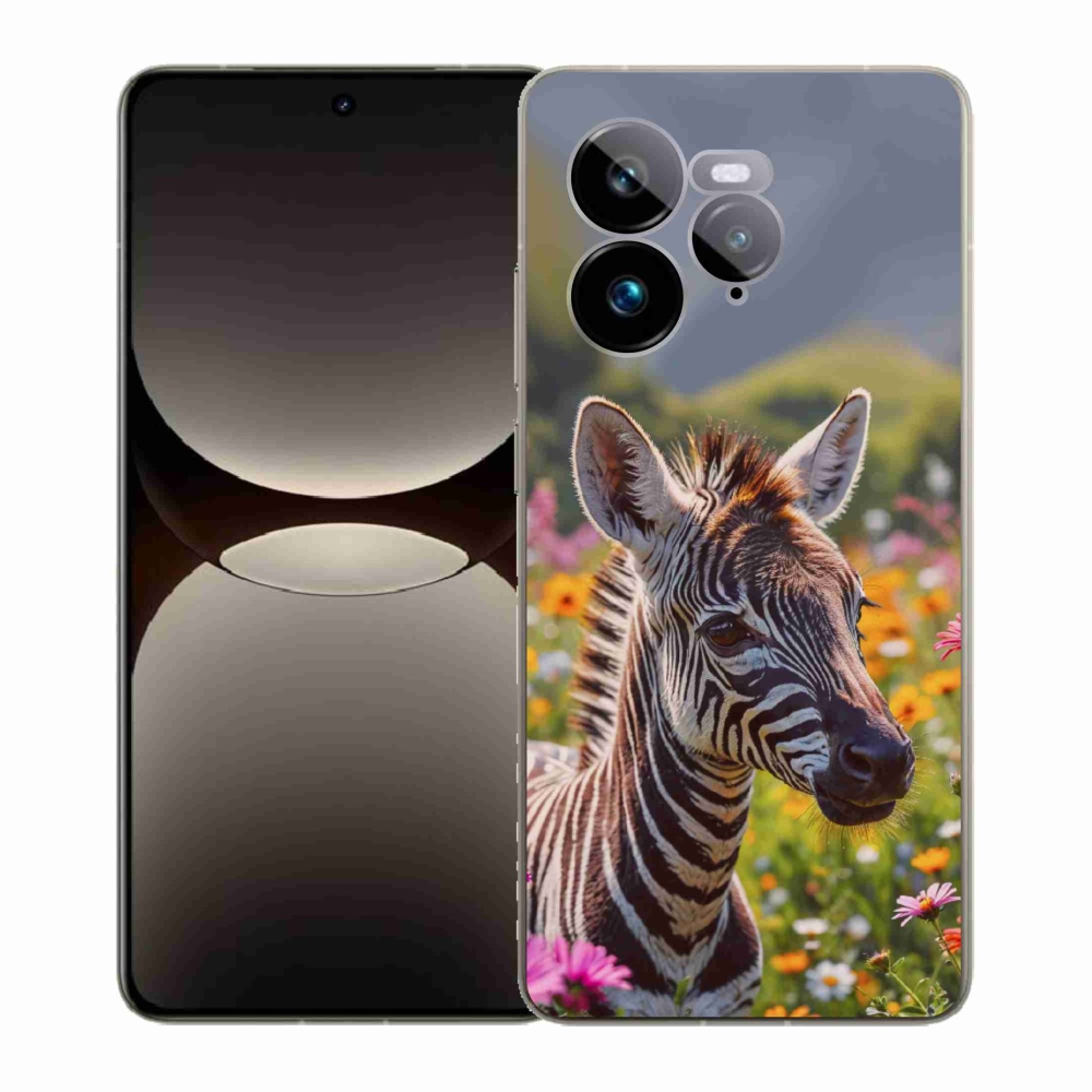 Gélový kryt mmCase na Realme GT 7 Pro 5G - zebra na lúke