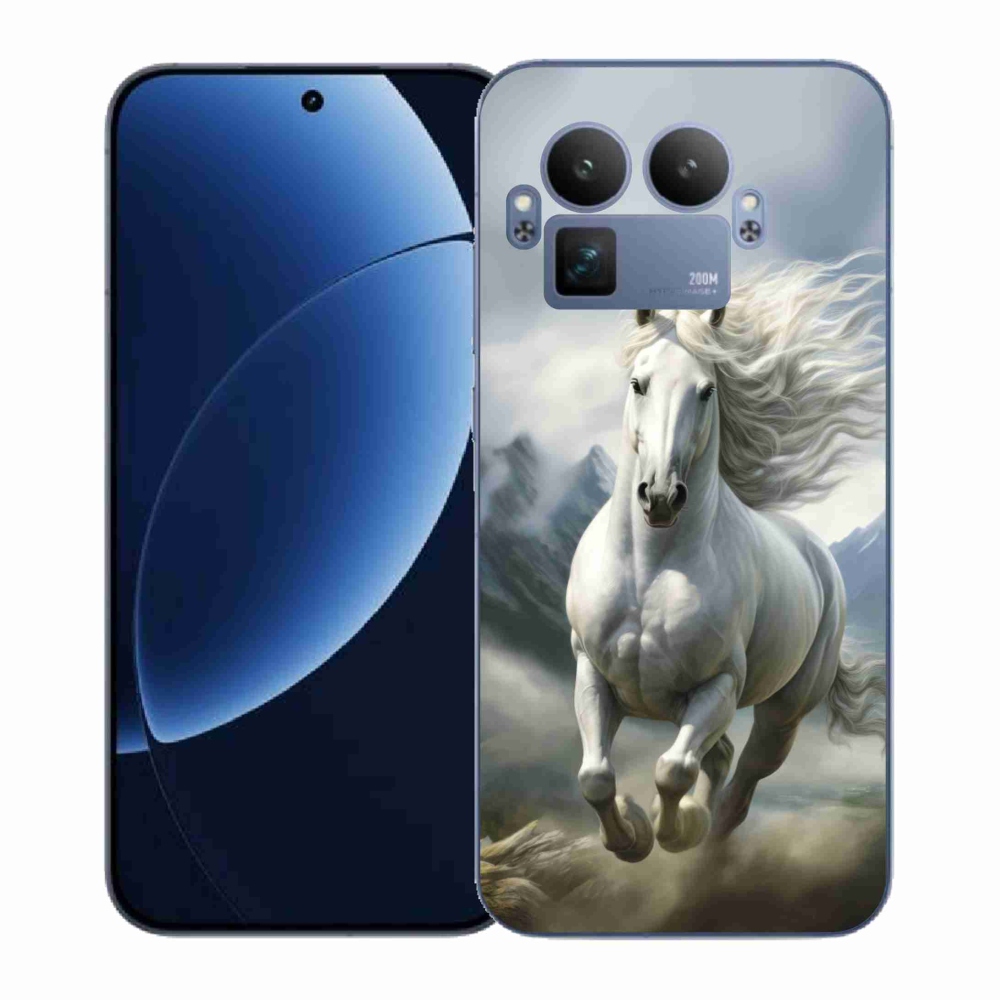 Gélový kryt mmCase na Realme GT 8 Pro 5G - bežiaci biely kôň 3
