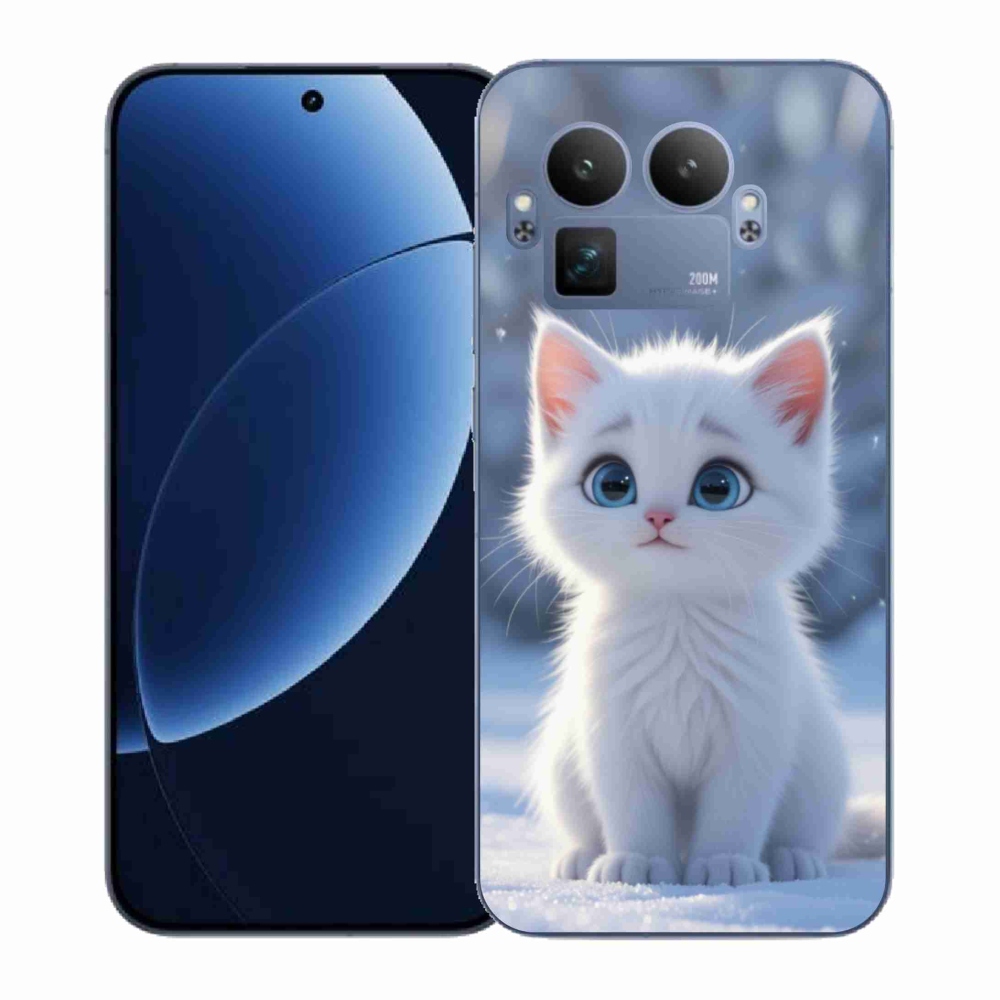 Gélový kryt mmCase na Realme GT 8 Pro 5G - biele mačiatko 3