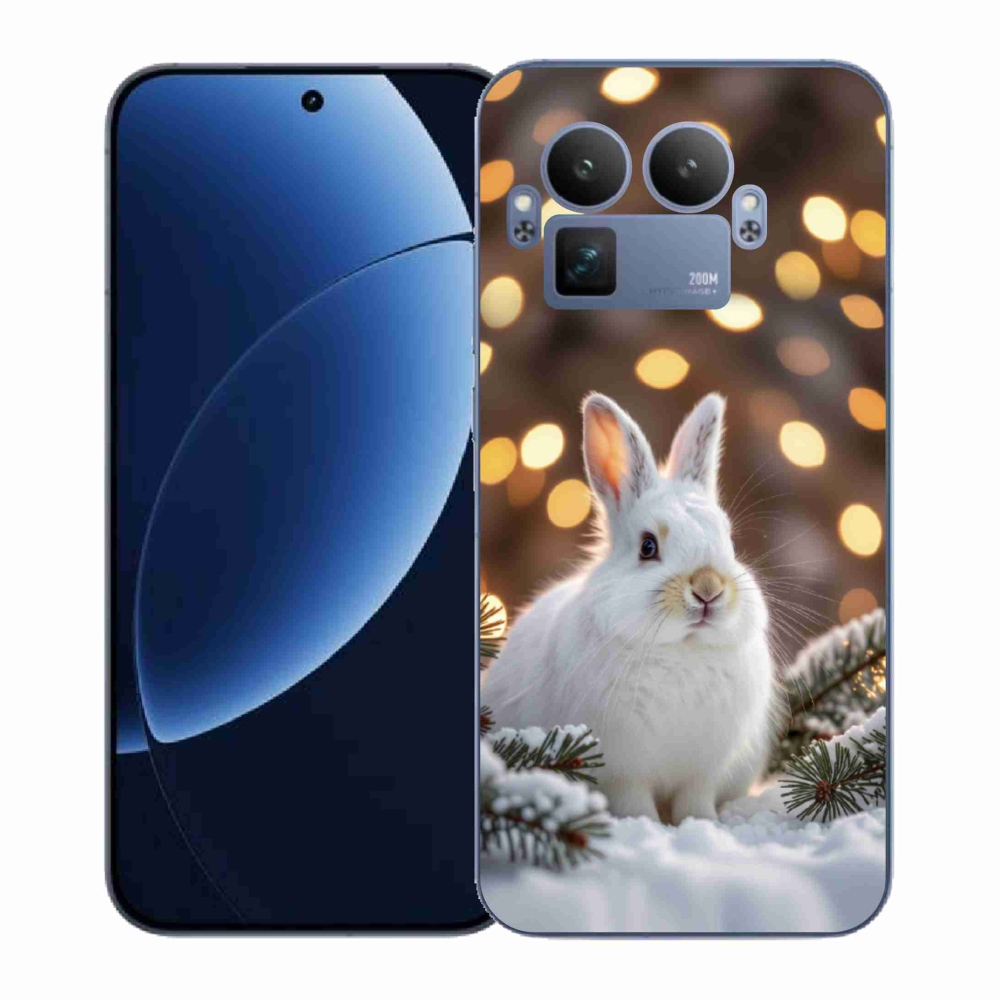 Gélový kryt mmCase na Realme GT 8 Pro 5G - biely zajac