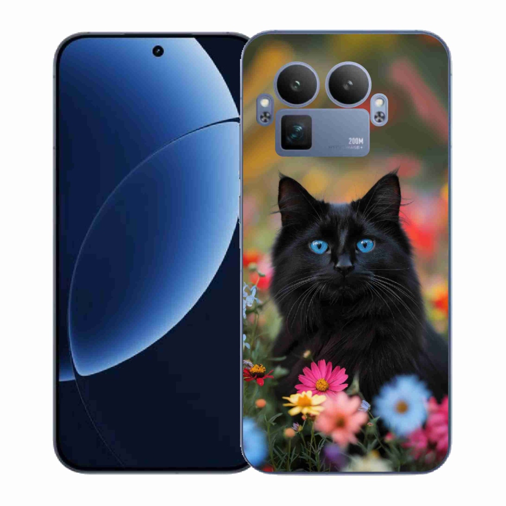 Gélový kryt mmCase na Realme GT 8 Pro 5G - čierne mačiatko 4