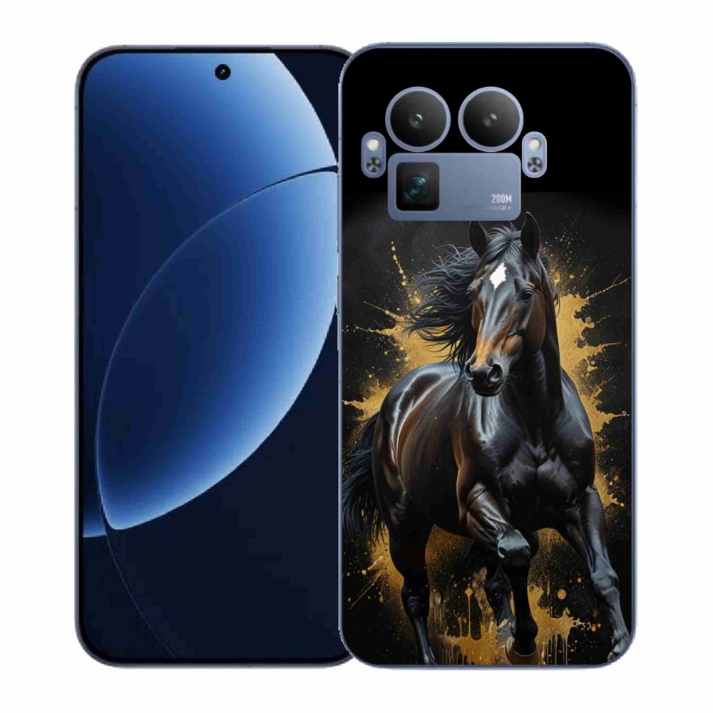 Gélový kryt mmCase na Realme GT 8 Pro 5G - elegantný čierny žrebec