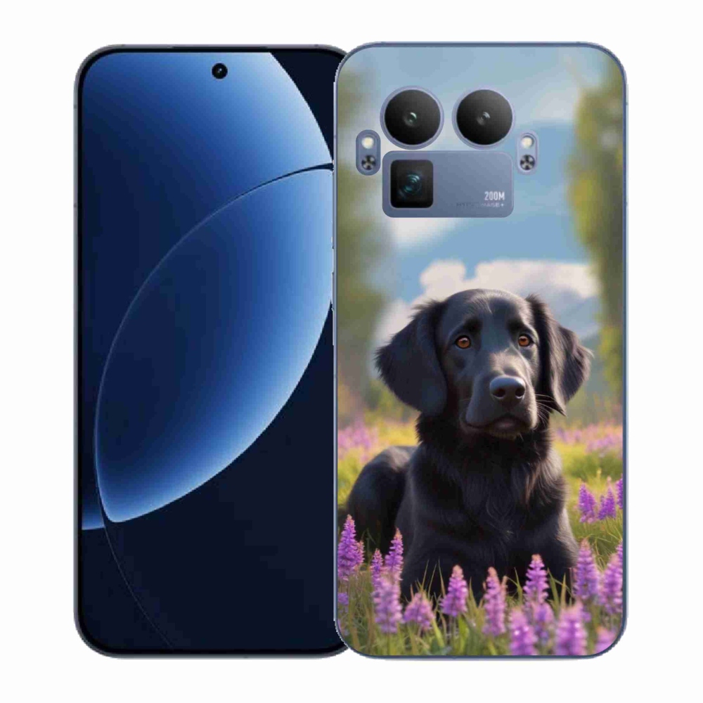 Gélový kryt mmCase na Realme GT 8 Pro 5G - elegantný čierny retriever
