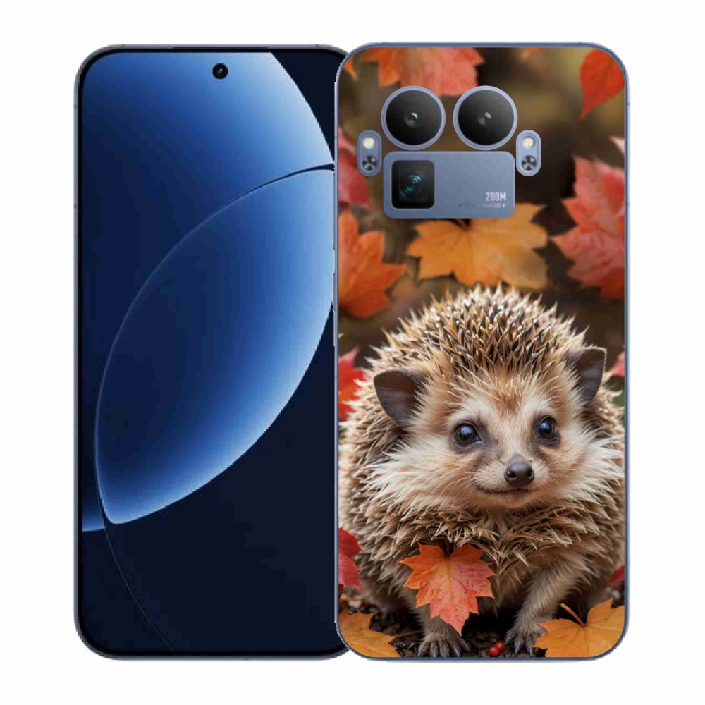 Gélový kryt mmCase na Realme GT 8 Pro 5G - ježko v lístii