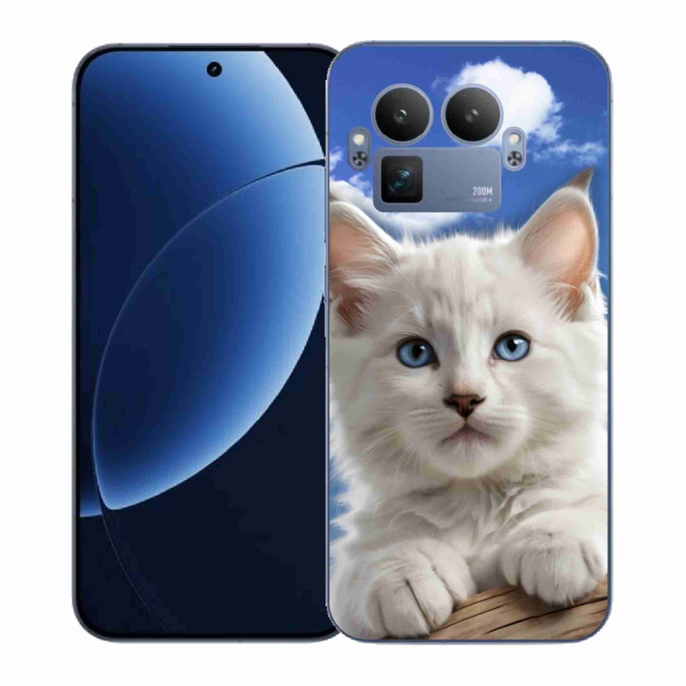 Gélový kryt mmCase na Realme GT 8 Pro 5G - mačiatko a oblaky