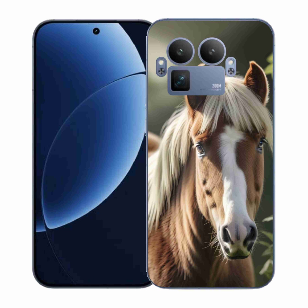 Gélový kryt mmCase na Realme GT 8 Pro 5G - kôň so svetlou hrivou