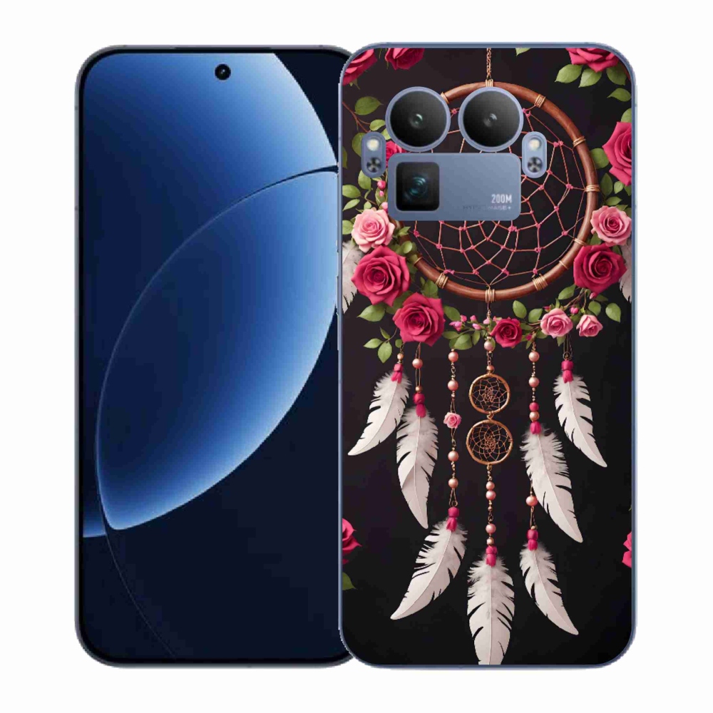 Gélový kryt mmCase na Realme GT 8 Pro 5G - lapač snov s ružami