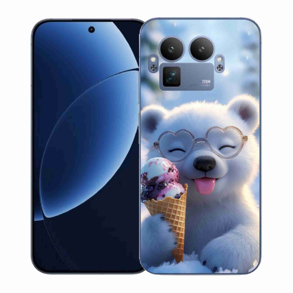 Gélový kryt mmCase na Realme GT 8 Pro 5G - medvedík so zmrzlinou