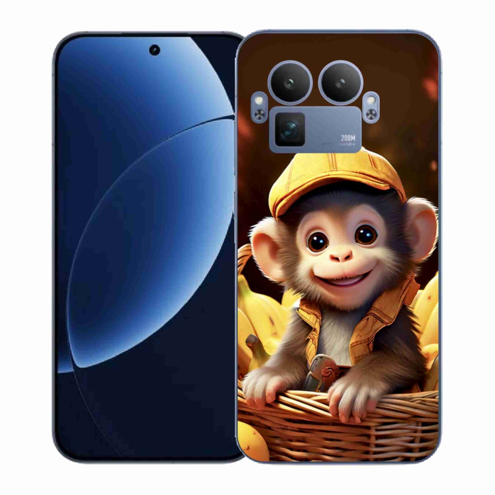 Gélový kryt mmCase na Realme GT 8 Pro 5G - opice v košíku