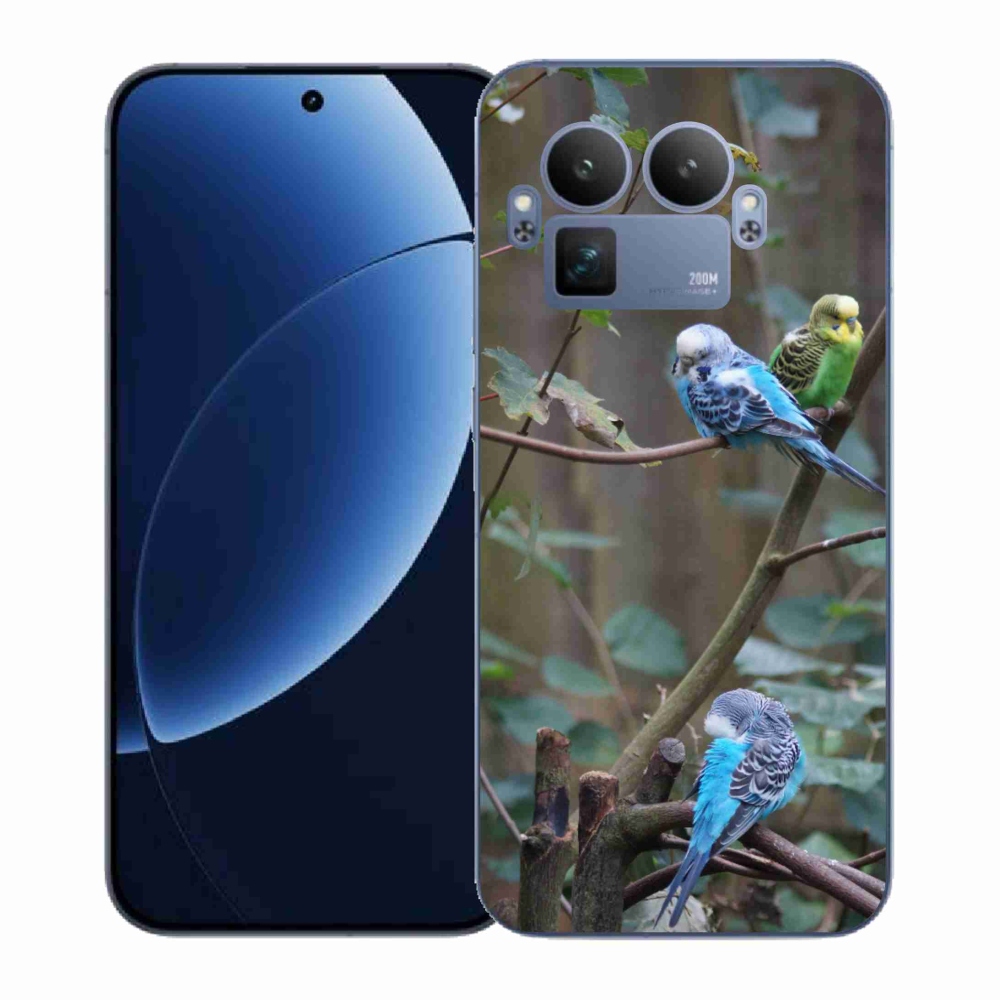 Gélový kryt mmCase na Realme GT 8 Pro 5G - papagáje na vetve