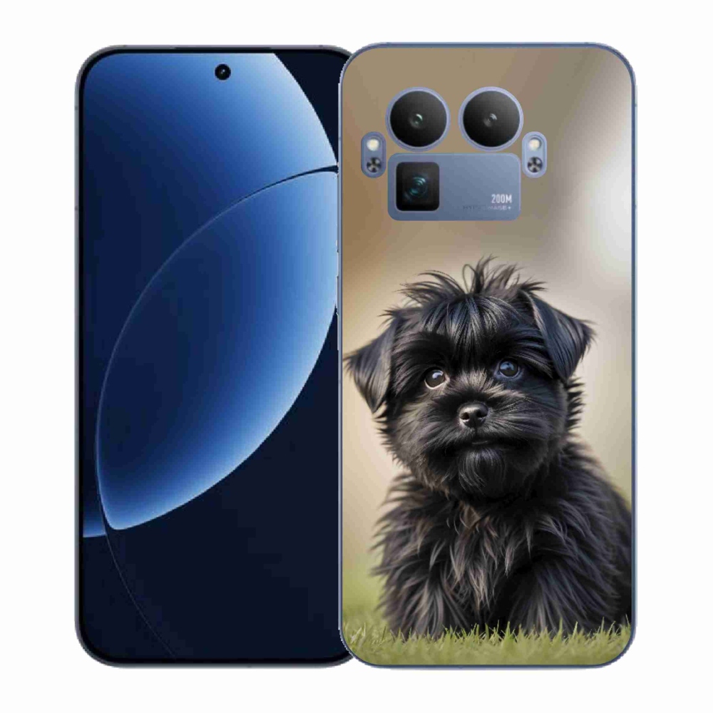Gélový kryt mmCase na Realme GT 8 Pro 5G - roztomilý čierny psík