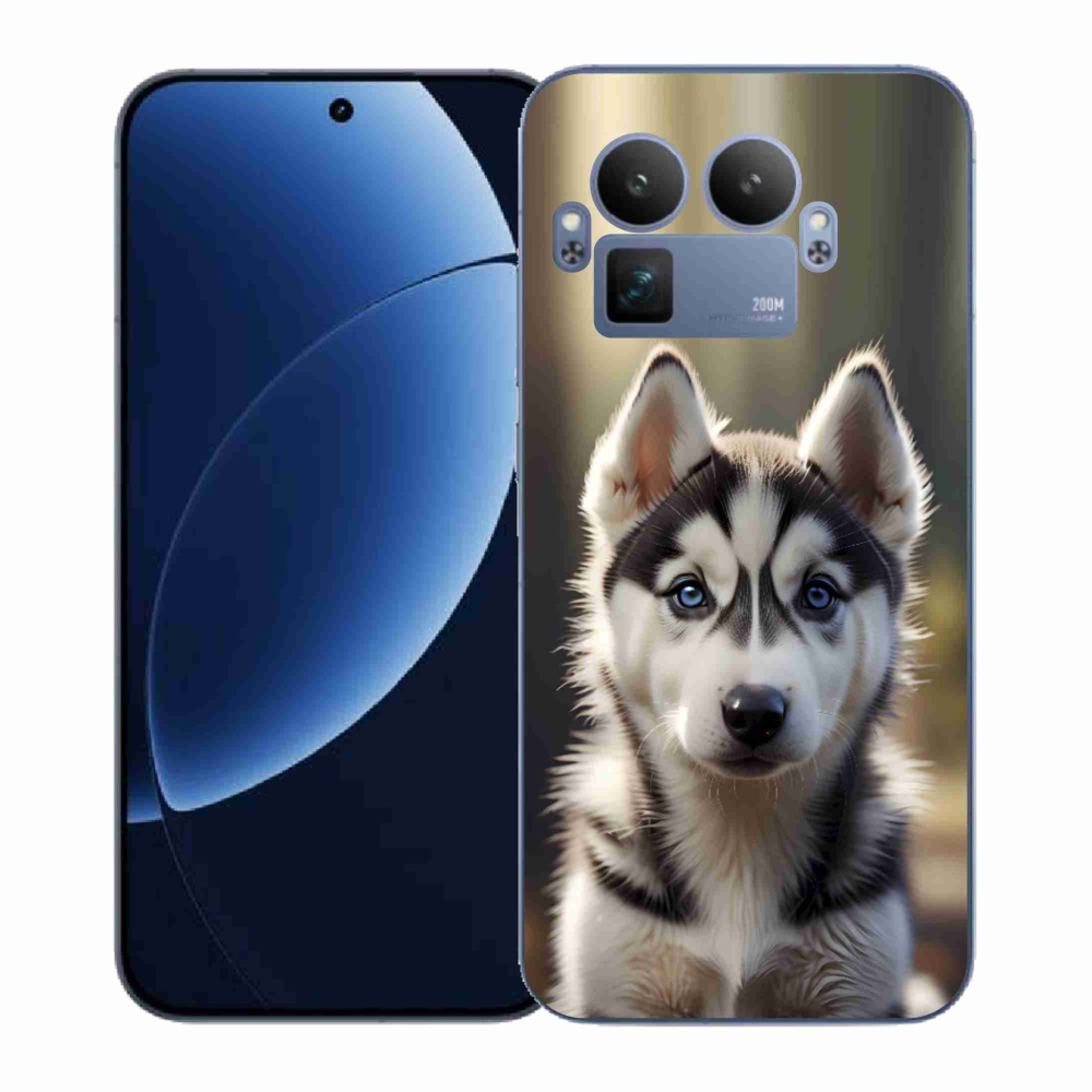 Gélový kryt mmCase na Realme GT 8 Pro 5G - roztomilý sibírsky husky