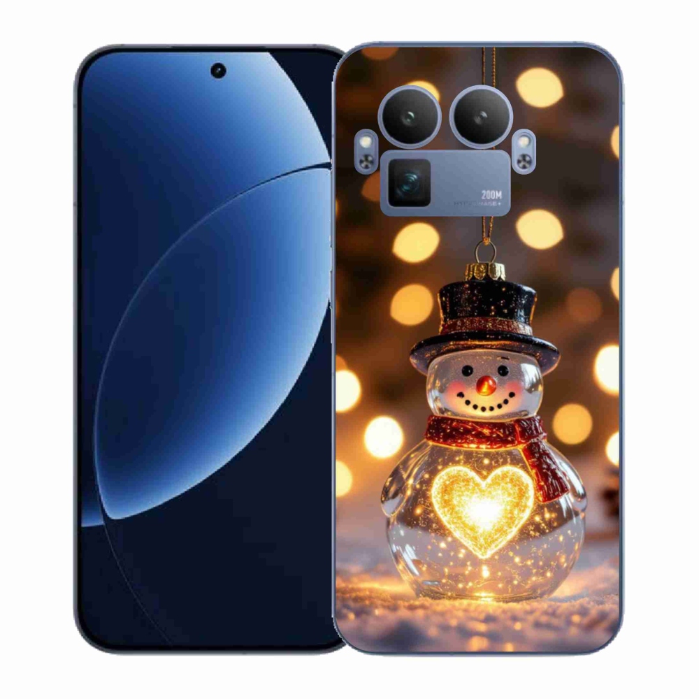 Gélový kryt mmCase na Realme GT 8 Pro 5G - svietiaci vianočný snehuliak
