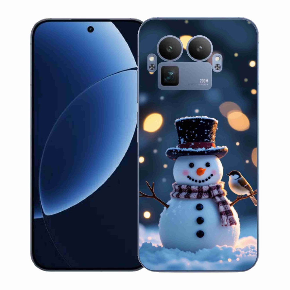 Gélový kryt mmCase na Realme GT 8 Pro 5G - vianočný snehuliak