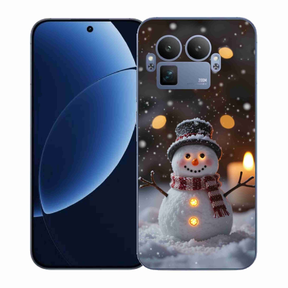 Gélový kryt mmCase na Realme GT 8 Pro 5G - veselý snehuliak