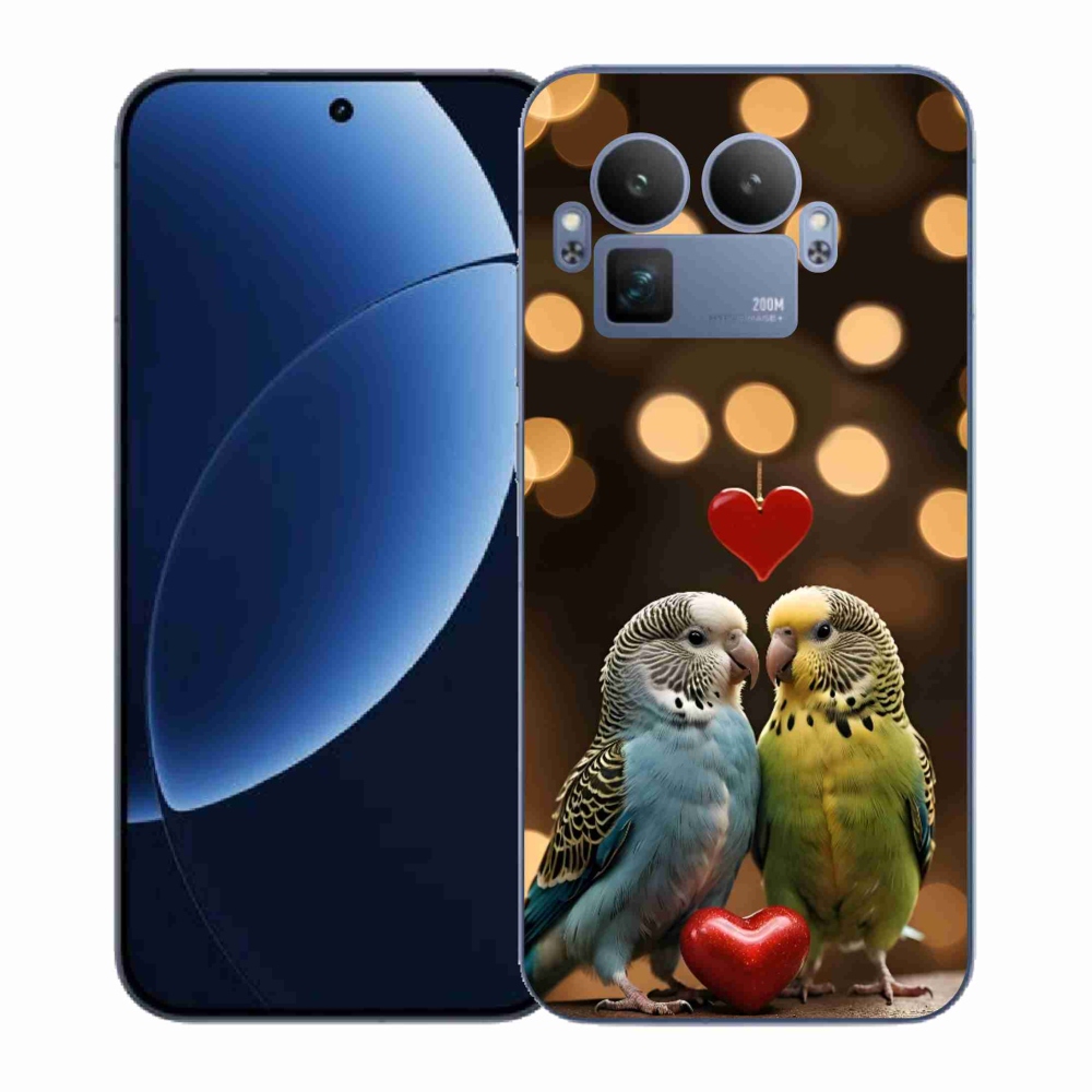 Gélový kryt mmCase na Realme GT 8 Pro 5G - zamilovaní papagáje