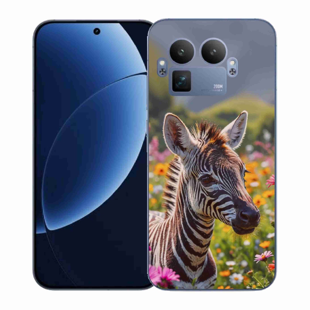 Gélový kryt mmCase na Realme GT 8 Pro 5G - zebra na lúke