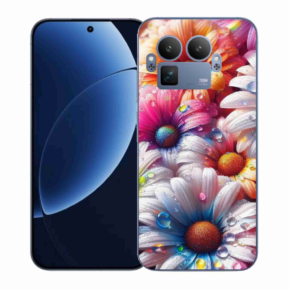 Gélový kryt mmCase na Realme GT 8 Pro - farebné margaréty