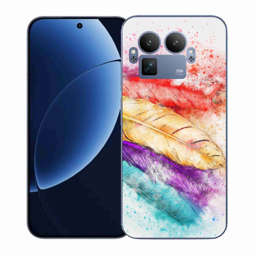 Gélový kryt mmCase na Realme GT 8 Pro - farebné perie