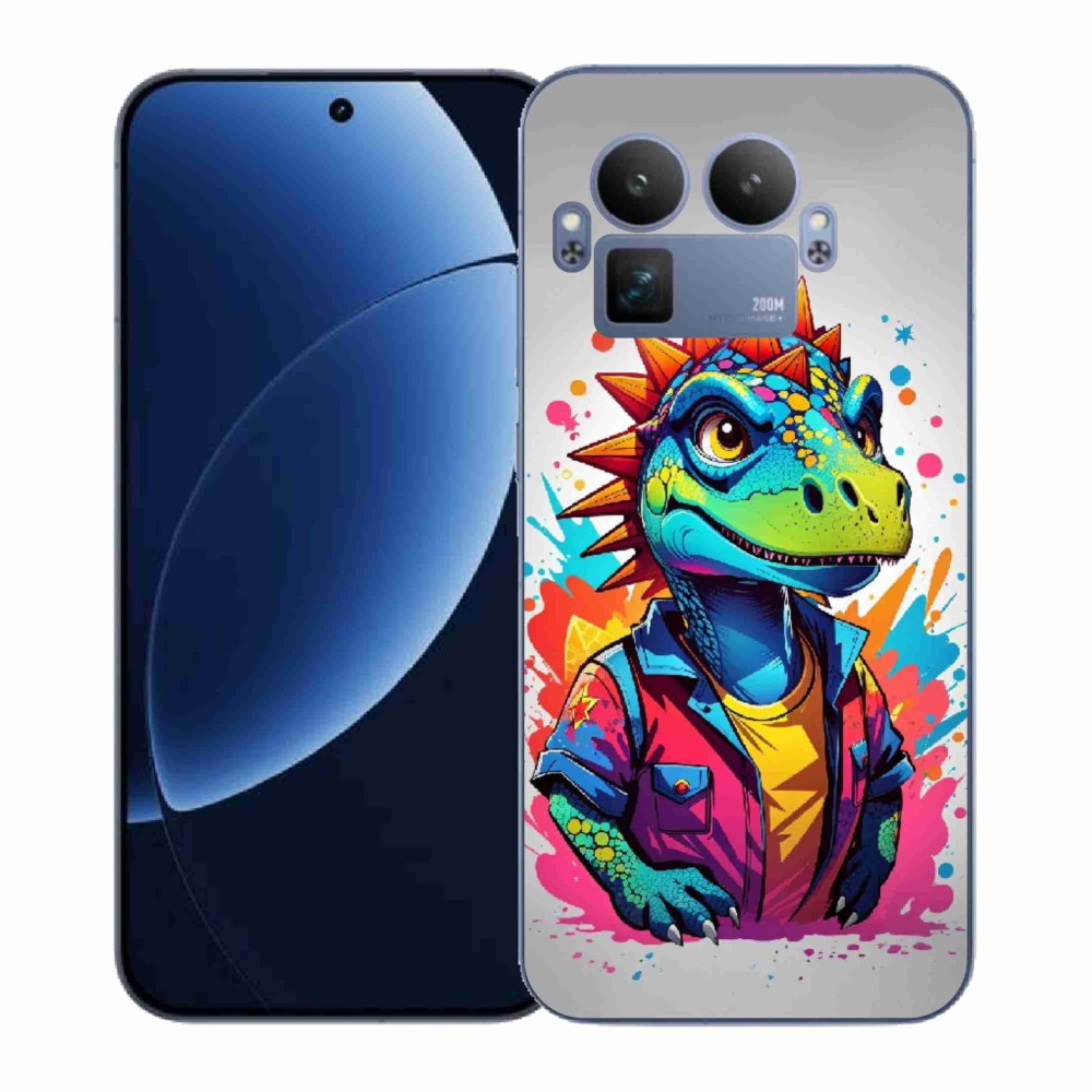 Gélový kryt mmCase na Realme GT 8 Pro - farebný dinosaurus
