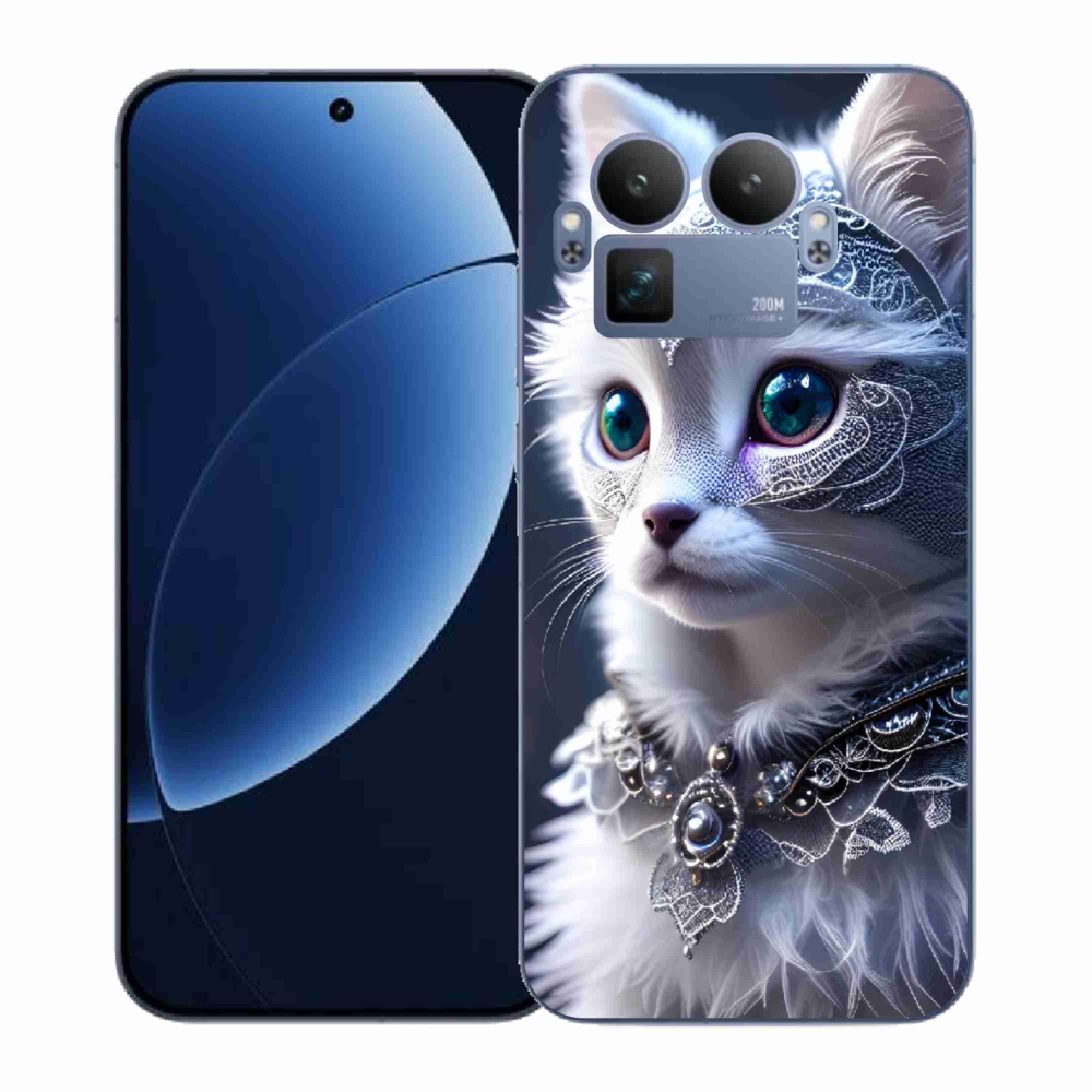 Gélový kryt mmCase na Realme GT 8 Pro - biela mačka