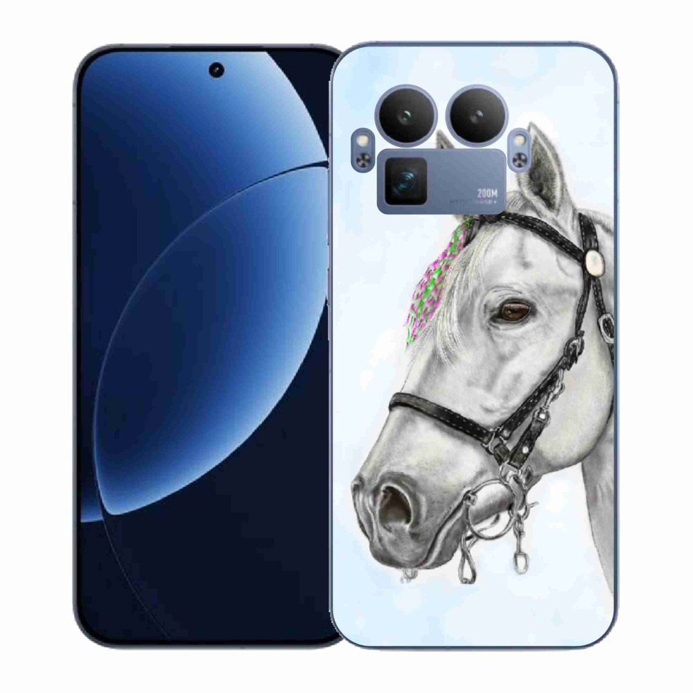 Gélový kryt mmCase na Realme GT 8 Pro - biely kôň 1