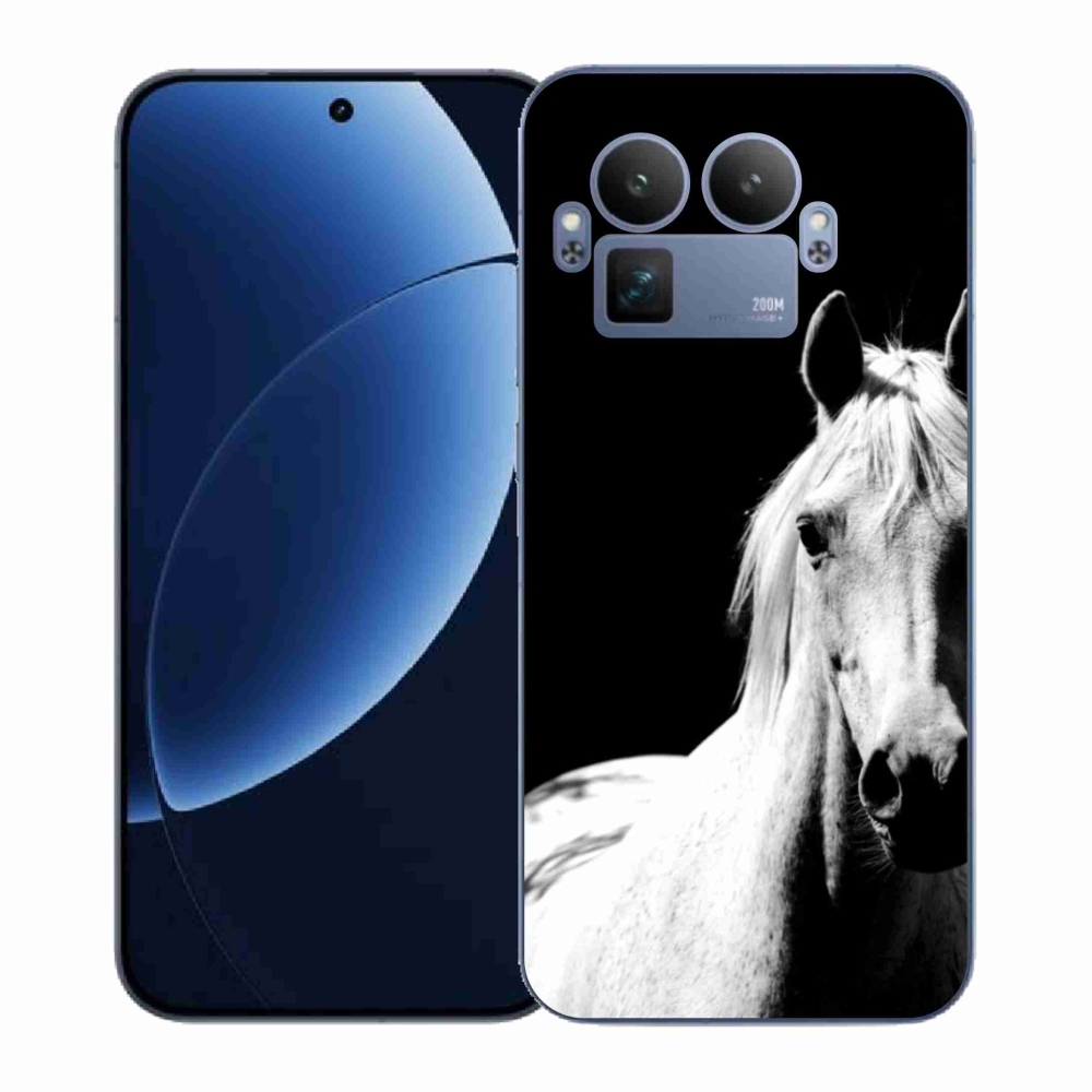 Gélový kryt mmCase na Realme GT 8 Pro - biely kôň 5