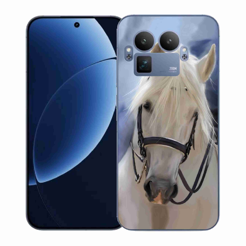 Gélový kryt mmCase na Realme GT 8 Pro - biely kôň