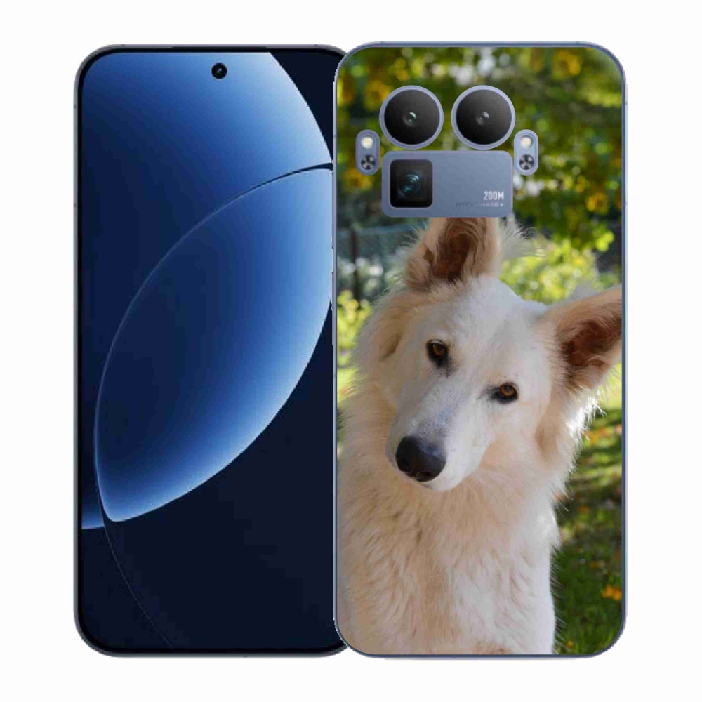 Gélový kryt mmCase na Realme GT 8 Pro - biely švajčiarsky ovčiak 1